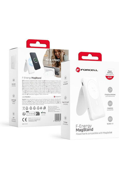 OEM F-Energy MagStand F10K2 MagSafe Power Bank 10000mAh 20W Λευκό