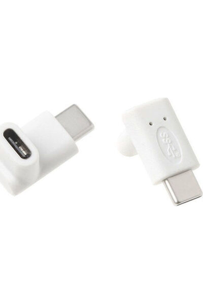 POWERTECH Μετατροπέας USB-C αρσενικό σε USB-C θηλυκό Λευκό 1 τεμάχιο CAB-U099