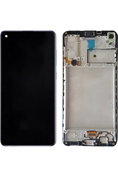 Samsung Οθόνη με μηχανισμό αφής και πλαίσιο για Galaxy A22 4G (Μαύρο) Κωδικός...