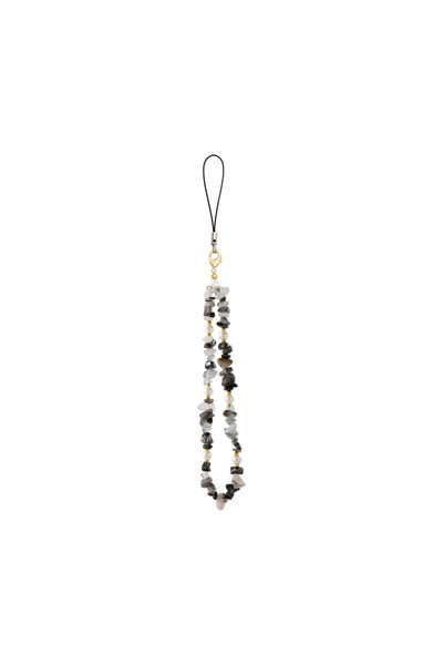 Choice black Natural Gemstone Pearl Phone Lanyard Handmade Bead Bohemian Styl...