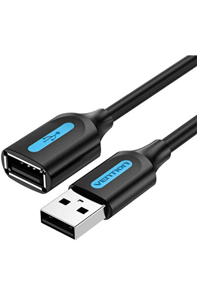 Vention Καλώδιο USB 2.0 USB-A Αρσενικό - USB-A Θηλυκό Μαύρο 2μ CBIBH