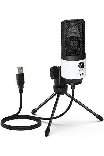 Fifine K669BW USB Επιτραπέζιο Μικρόφωνο σε Λευκό Χρώμα