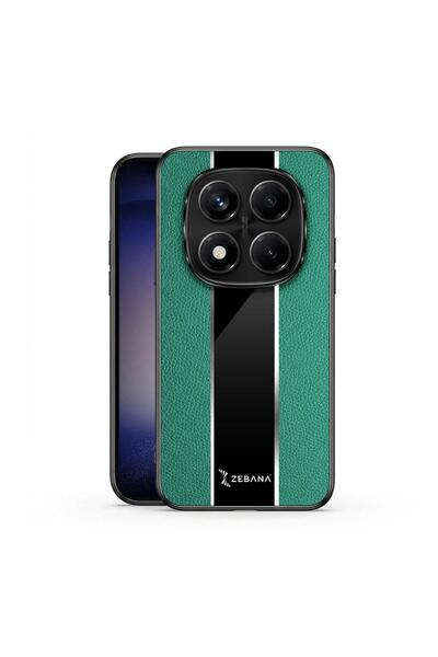 Zebana Xiaomi Redmi Note 15 Pro Plus 5G Uyumlu Kılıf Premium Deri Kılıf Yeşil