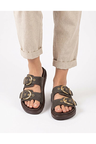 brawerlife Women's Daily Slippers Double Buckle Slippers Double Sole Orthoped...