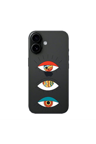 Other Apple Iphone 16 plus 3 different eyes Transparent Silicone TPU Θήκη