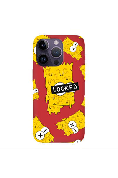 Other Apple iPhone 14 Pro Max Bart Simpson Red Colored Silicone TPU Θήκη