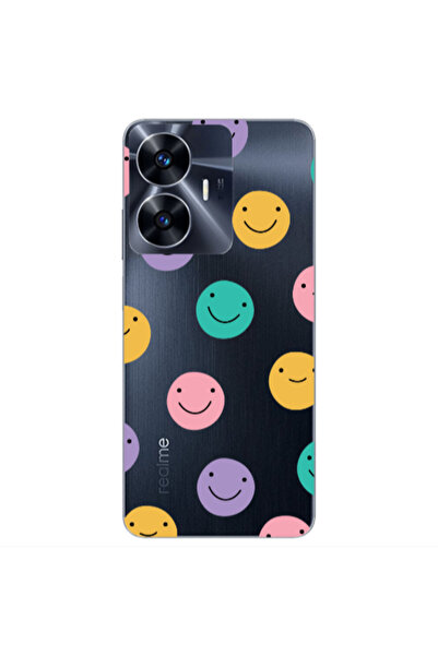Other Realme Note 50 Colorful smiles Transparent Silicone TPU Θήκη