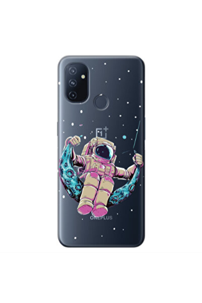Other Oneplus Nord 100 Astronaut swinging on the moon Transparent Silicone TP...