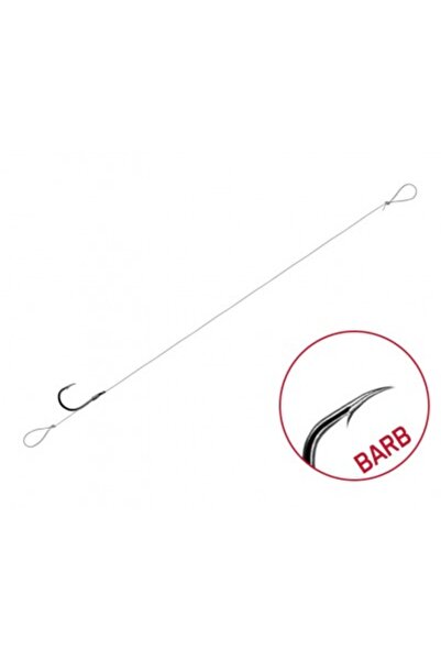 DELPHİN FLR Loop hook, length 8 cm, diameter 0.22 mm, hook size 8, fluorocarbon