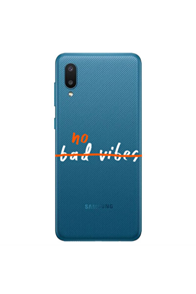 Other Samsung A02 No bad vibes 2 Transparent Silicone TPU Θήκη