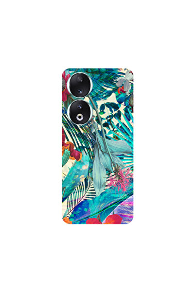 Other Honor 90 5G Blue laves tropical Transparent Silicone TPU Θήκη