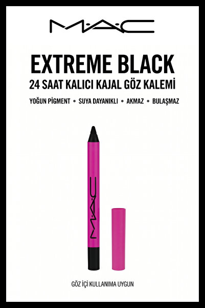 M.A.C Siyah Kajal Göz Kalemi Yoğun Pigmentli Akmayan Bulaşmayan 24 Saat kalıc...