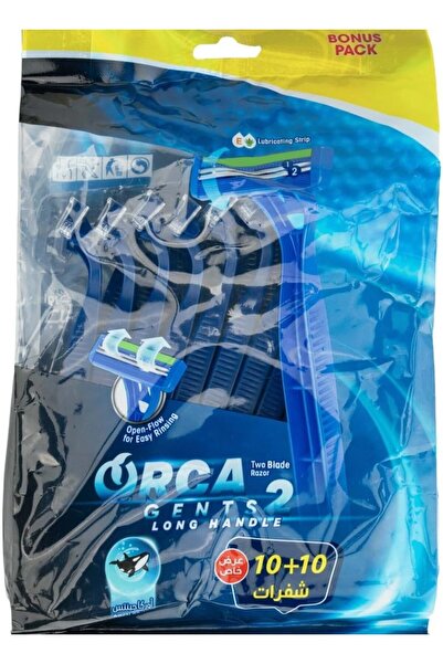 Orca Gents 2 Long Handle Shaving Razors in Polybag 10+10-Pieces