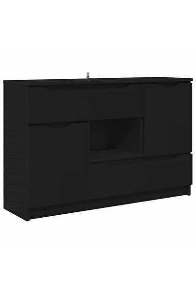 vidaxl Bufet cu sertar Negru 100 x 30 x 65,6 Lemn compozit