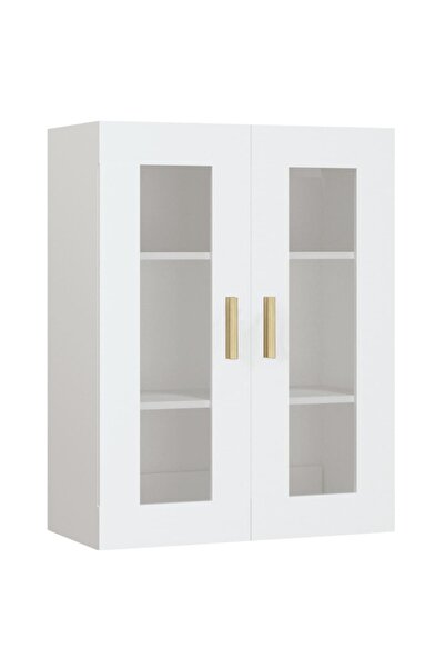 vidaxl Dulap de perete suspendat, alb, 69,5x34x90 cm
