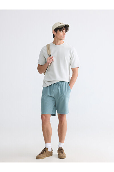 LC Waikiki Nevavm Standard Fit Linen-Look Men's Shorts with a Difference