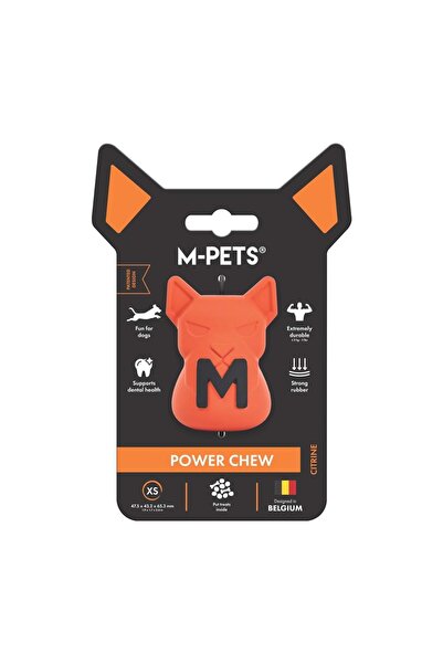 M-PETS Power Chew Rubber Dog Treat Toy Citrine (XS)