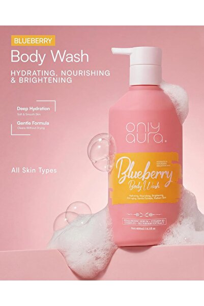 ONLY OnlyAura Blueberry Body Wash (400ml) – Hydrating & Brightening Body Cleanser