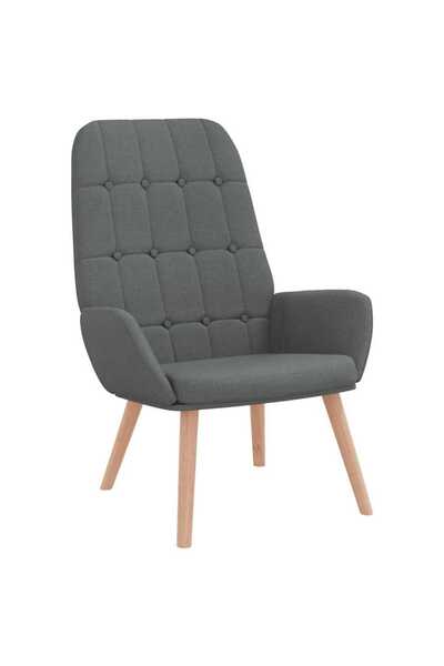 vidaxl Scaun de relaxare, gri închis, material textil