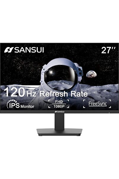SANSUI شاشة كمبيوتر 27 بوصة، شاشة IPS 100 هرتز بدقة كاملة 1920 × 1080 بكسل مع...