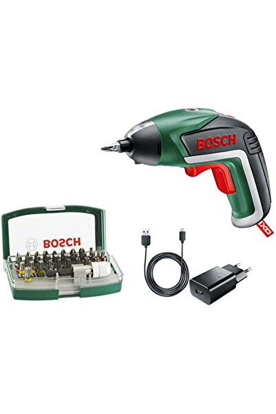 Bosch Masina de insurubat IXO 5 32-piese Li-ion baterie 1.5Ah 3.6V Verde/Negru