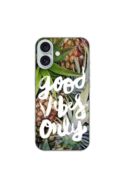 OEM Θήκη συμβατή με Apple iPhone 16, από σιλικόνη gel TPU, μοντέλο Good Vibes...