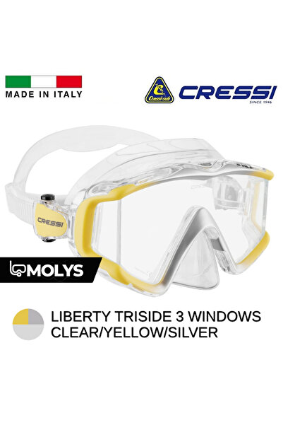 Cressi LIBERTY 3 WINDOWS PROFESYONEL Dalış Maskesi Black/Blue