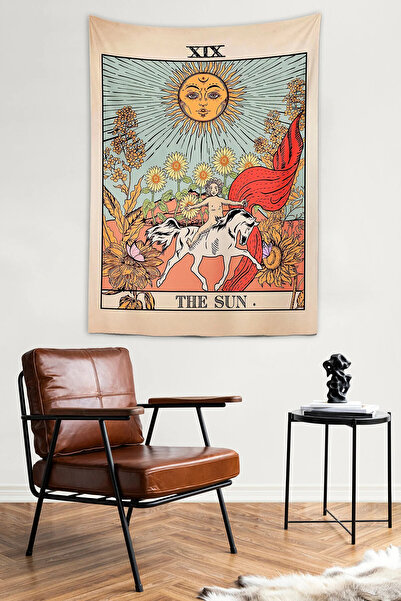 BSGSHOP Güneş (The Sun) Tarot Serisi Dekoratif Duvar Örtüsü - 50x70 cm