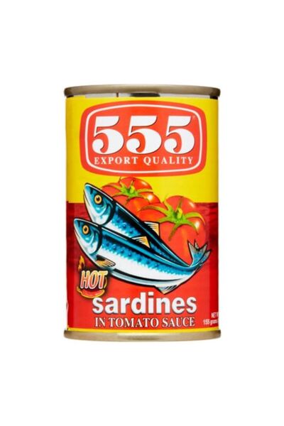 555 Sardines T/Sauce Hot 425Gm Sf070