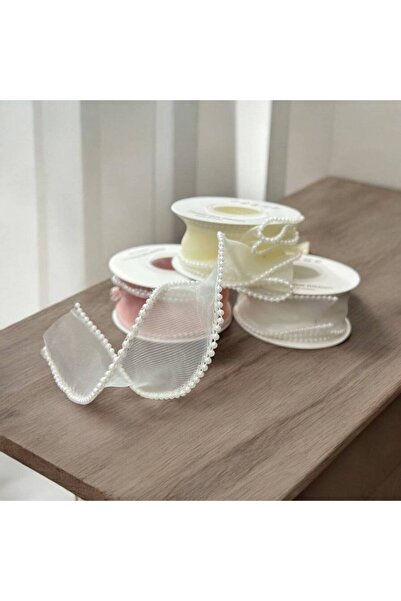 OEM Organza Ribbon Pearl Edges 4cm-9meters Dusty Purple