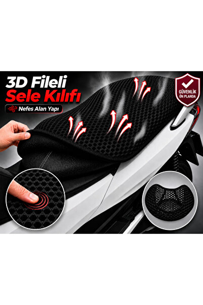 Vi Caro Arora Smart 50 Motorcycle Saddle Cover 3D Mesh Saddle Cover Breathabl...