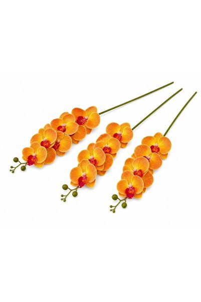 OEM Orhidee artificiala 9 flori 09 Galben-Portocaliu