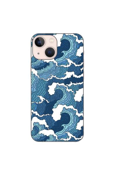 OEM Case compatible with Apple iPhone 13 Mini Silicone Gel Tpu Model Crazy Waves