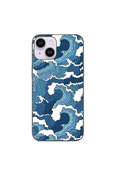 OEM Case compatible with Apple iPhone 15 Silicone Gel Tpu Model Crazy Waves