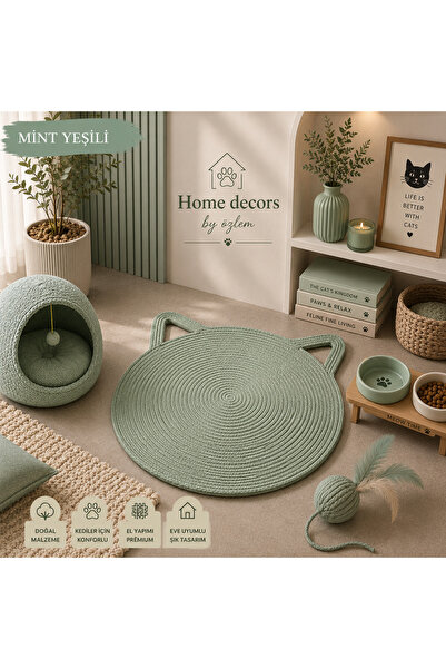 home decors by özlem Cat Dog Food Mat Food Mat Cat Accessory Handmade