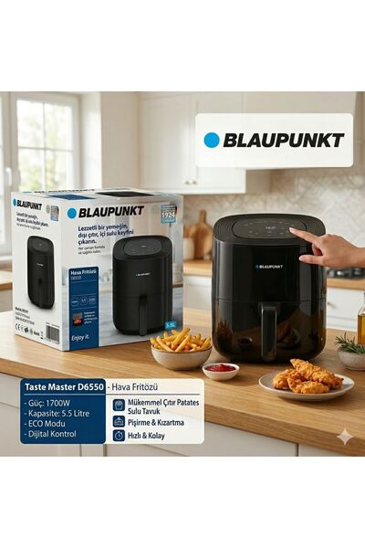 Blaupunkt Taste Master D6550 5.5 Litre 1700W Dijital Hava Fritözü - Air Fryer