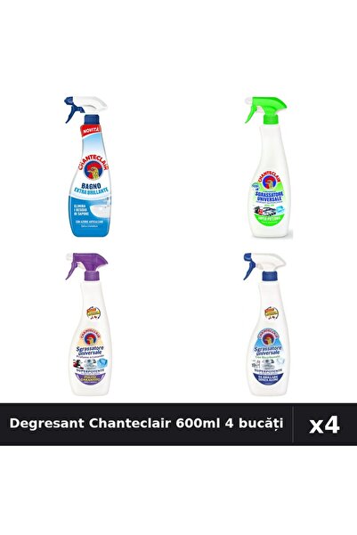 Chanteclair Set 4 Degresant Universal 600ml-625ml - Lămaie, Bicarbonat, Mosc Alb