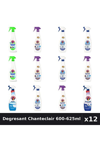 Chanteclair Set 12 Degresant Universal 600-625ml - Lămâie, Bicarbonat, Lavand...