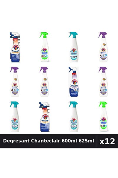Chanteclair Set 12 Degresant Universal 600ml 625ml - Lămâie, Lavandă, Mosc Alb