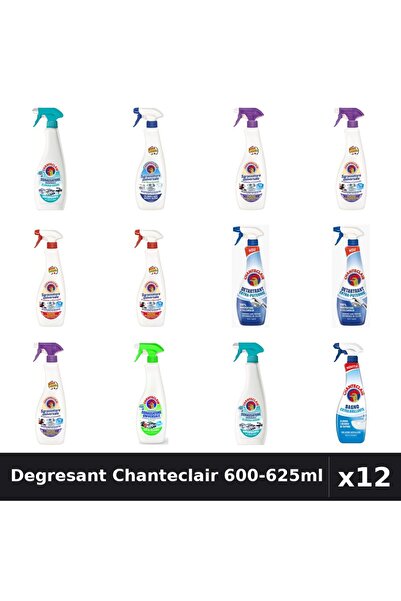 Chanteclair Set 12 Degresant Universal 600-625ml - 8 Arome, Detartrant, Curat...