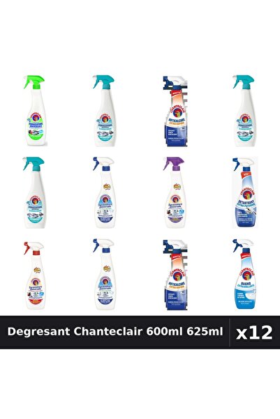 Chanteclair Set 12 Degresant Universal 600ml-625ml - 8 Arome, Anticalcar, Det...