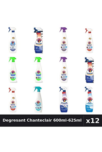 Chanteclair Set 12 Degresant Universal 600ml-625ml - 9 Arome, Anticalcar, Bic...