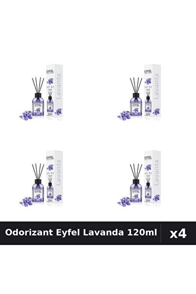 Eyfel Set 4 Odorizant Camera Betisoare Lavanda - 120ml Parfum Intens