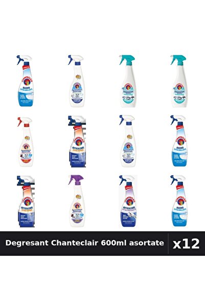 Chanteclair Set 12 Degresant Universal 600-625ml - 7 Arome Asortate, Anticalc...