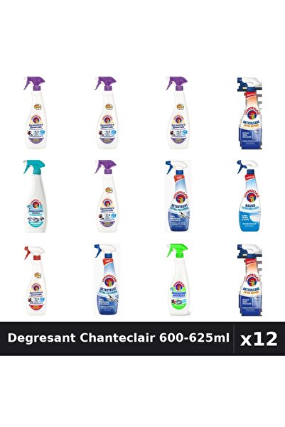 Chanteclair Set 12 Degresant Universal 600-625ml - 8 Arome, Anticalcar, Detar...