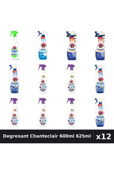 Chanteclair Set 12 Degresant Universal 600ml-625ml - Lămâie, Lavandă, Mosc Alb