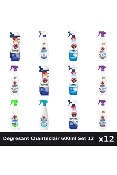 Chanteclair Set 12 Degresant Universal 600-625ml - 8 Arome, Anticalcar, Bicar...