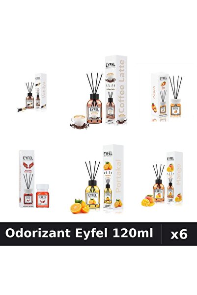 Eyfel Set 6 Odorizante Camera Betisoare - 6 Arome Asortate, 120ml