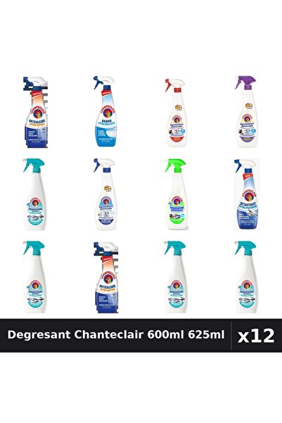 Chanteclair Set 12 Degresant Universal 600ml 625ml - 8 Arome, Anticalcar, Det...