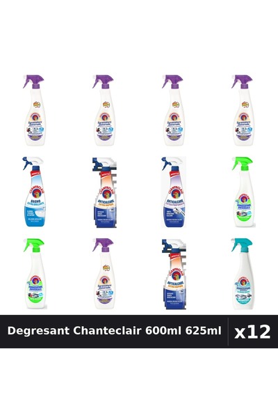 Chanteclair Set 12 Degresant Universal 600ml-625ml - Mosc, Lavanda, Lămâie, A...